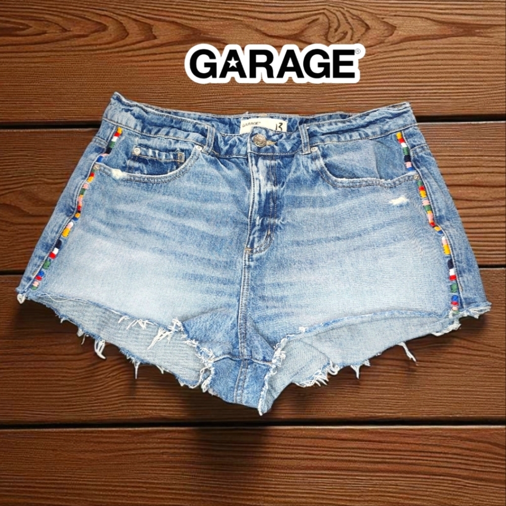 GARAGE Festival High-Waisted Jean Shorts - 13
